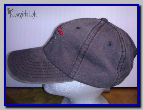 Embroidered Brown Cap BULL CAP w Bull Head side